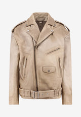 Golden Goose DB Phoebe Zip-Up Leather Jacket Beige GUP02535P00230415155_MELLOW BUFF_41114642