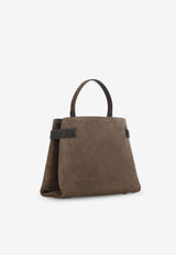 Brunello Cucinelli Suede Leather Top Handle Bag Brown MBDLD2503C8769_PEAT_40000128