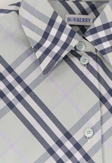 Burberry Checked Buttoned Shirt Gray 8120512C4150_SEAFOAM GREEN IP CHK_40017514