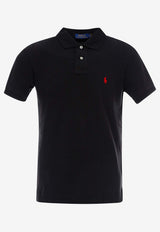 Polo Ralph Lauren Logo Embroidered Polo T-shirt Black 710795080006_POLO BLACK_48136836