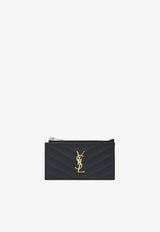 Cassandre Quilted Leather Zip Cardholder