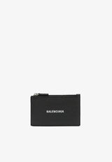 Logo-Lettering Leather Cardholder