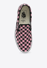 Vlogo Checkerboard-Print Slip-On Sneakers