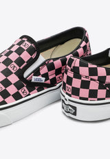 Vlogo Checkerboard-Print Slip-On Sneakers