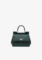 Medium Sicily Leather Top Handle Bag