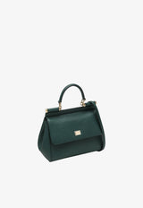Medium Sicily Leather Top Handle Bag