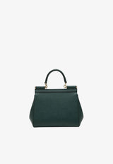 Medium Sicily Leather Top Handle Bag