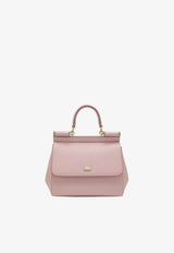 Medium Sicily Leather Top Handle Bag