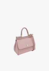 Medium Sicily Leather Top Handle Bag
