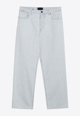 Washed Straight-Leg Jeans