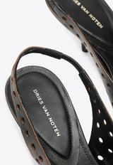 60 Aged Leather Perforated Pumps