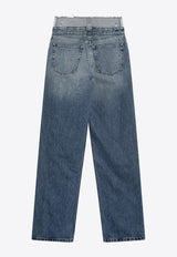Washed Straight-Leg Jeans