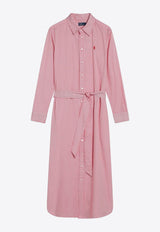 Logo-Embroidered Shirt Dress