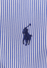 Polo Ralph Lauren Logo Embroidered Stripe Shirt Blue  710928254007_BLUE WHITE HAIRLINE STRIP_48136855