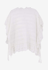 Isabel Marant Etoile Payton Tie-Neck Blouse White HT0768FAD1J05E20WH_White_41973155