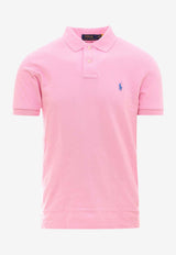 Polo Ralph Lauren Logo Embroidered Polo T-shirt Pink 710795080004_CARMEL PINK_48136962