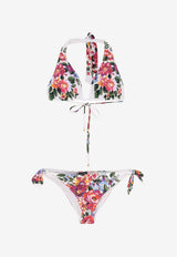 Dolce & Gabbana Floral Bouquet Halterneck Bikini Multicolor O8A54JON0EHHA5ZO_MAZZFIORIBIANCO_40005345