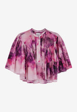 Isabel Marant Etoile Veelia Printed Blouse Pink HT0854FAD1J13E40PK_Pink_41973280