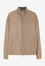 Hugo Boss Suede Zip-Up Jacket Beige 50554305255_Beige_44130085