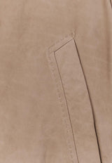 Hugo Boss Suede Zip-Up Jacket Beige 50554305255_Beige_44130085