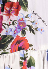 Dolce & Gabbana Floral Bouquet Poplin Maxi Skirt Multicolor F4DC6THS5UUHA5ZO_MAZZFIORI BIANCO_40005128
