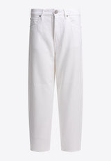 Washed Straight-Leg Jeans