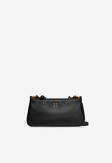 PINKO Mini Half Moon Baguette Leather Bag Black 105069A0QOZ99Q_Black_44130547