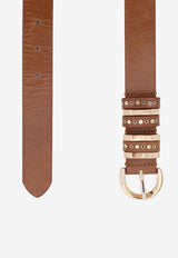 PINKO Monogram Leather Belt Brown 106426A2QKL17L_Brown_44130483
