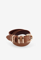 PINKO Monogram Leather Belt Brown 106426A2QKL17L_Brown_44130483