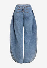 Alaïa Petal-Leg Washed Jeans Blue AA9P0253T535C524_BLEU NEIGE_48013875