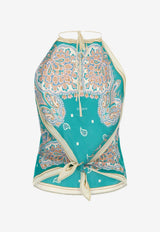 PINKO Paisley Print Asymmetrical Top Multicolor 106732A38GSZ4_MultiColour_44130173
