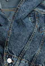 Alaïa Cropped Hooded Denim Jacket Blue AA9V0306T535C524_BLEU NEIGE_48013885