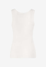 PINKO Logo Embroidered Tank Top White 100807A338Z05_White_44130114