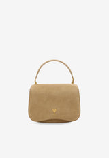 AMI PARIS Paris Paris Suede Top Handle Bag Honey ULL718AL0166A086_MIEL_48013887