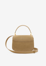 AMI PARIS Paris Paris Suede Top Handle Bag Honey ULL718AL0166A086_MIEL_48013887