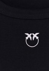 PINKO Logo Embroidered Tank Top Black 100807A338Z99_Black_44130533