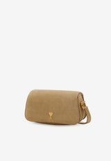 AMI PARIS Paris Paris Suede Shoulder Bag Honey ULL719AL0166A086_MIEL_48013846