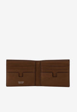 Tom Ford T-line Nubuck Leather Bi-Fold Wallet Brown Y0228LCL504SEBU_OLIVEBROWN_40468840
