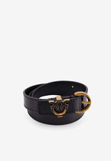 PINKO Love Birds Leather Belt Black 102820A2X6Z99Q_Black_44130441
