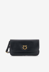 PINKO Medium Love Click Soft Leather Shoulder Bag Black 106178A0QOZ99Q_Black_44130438