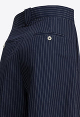 Striped Straight-Leg Pants
