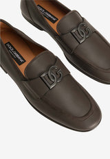 Interlocked-DG Leather Slippers