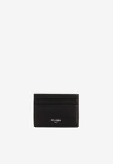 Front-Weave Leather Cardholder