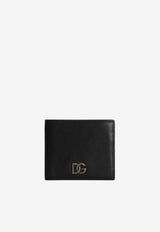 Leather Wallet with Interlocked-DG