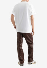 Crewneck T-shirt with Embroidered-Logo