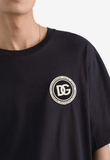Crewneck T-shirt with Logo-Patch