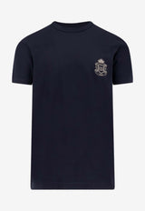 Crewneck T-shirt with Logo-Patch