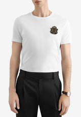 Crewneck T-shirt with Logo-Patch