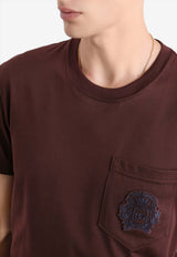 Crewneck T-shirt with Embroidered-Logo