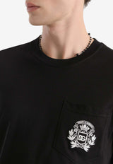 Crewneck T-shirt with Embroidered-Logo